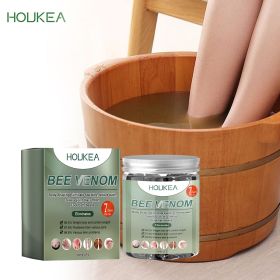 Natural Bee Venom Herbal Foot Soak Beads, Warm Tired Fatigued Feet Skin Soothing Bath Particles, Daily Home Foot Spa Nourishing Care Beads 10Pcs/Jar