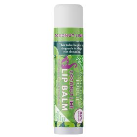 Coconut Lime Vegan Lip Balm | Organic, Ayurvedic, Eco-Friendly Biodegradable Tube | Moisturizing & Nourishing