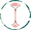 Authentic Rose Quartz Facial Roller for Face & Neck | Natural Stone Cooling Massager to Reduce Puffiness, Boost Circulation & Enhance Skin Glow