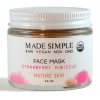 FACE MASK for Mature Skin - Organic Vegan Strawberry Hibiscus