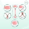 Authentic Rose Quartz Facial Roller for Face & Neck | Natural Stone Cooling Massager to Reduce Puffiness, Boost Circulation & Enhance Skin Glow