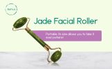 Premium Jade Facial Roller – Natural Jade Stone Face Massager for Anti-Aging, Depuffing, Skin Toning, and Lymphatic Drainage Wellness