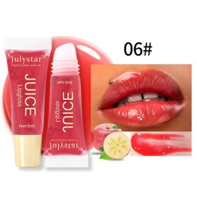 Fruit Flavor Glossy Lip Oil Natural Long Lasting Hydrating Plump Lip Gloss Moisturizing Shiny Watery Lip Tint (Option: 06)
