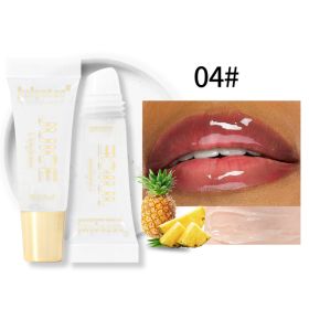 Fruit Flavor Glossy Lip Oil Natural Long Lasting Hydrating Plump Lip Gloss Moisturizing Shiny Watery Lip Tint (Option: 04)