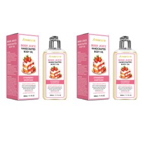 Only Supports Self Pickup With Waybill Amococo Strawberry Shortcake Body Juice Oil, 220ml Handcrafted Moisturizing Body Oil For Dry Skin, Long-La (Option: 440ml)