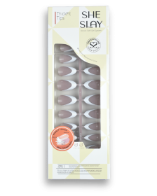 SheSlay TickFit Tips – 140pcs Multi-Shape French Press-On Nails | Clear, Nude, Pink Collection (Nail shape: almond, Color: Duskrose)