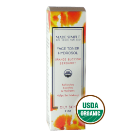 TONER for Oily Skin - Organic Vegan Orange Blossom Bergamot (Lid: Dropper)