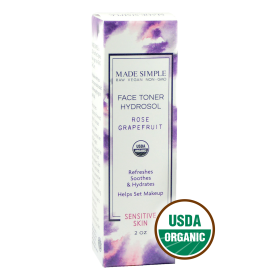 TONER for Sensitive Skin - Organic Vegan Rose Grapefruit (Lid: Dropper)
