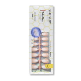 SheSlay Ombre Trio Flex | Pre-Colored Press-On Nail Extensions (Nail shape: Oval, Color: Ombre-Creamy Petal)