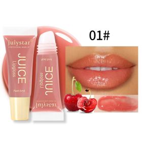 Fruit Flavor Glossy Lip Oil Natural Long Lasting Hydrating Plump Lip Gloss Moisturizing Shiny Watery Lip Tint (Option: 1)