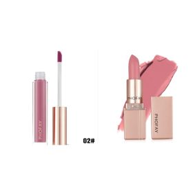 PHOFAY Non-Sticky Lip Gloss (Option: 02set)